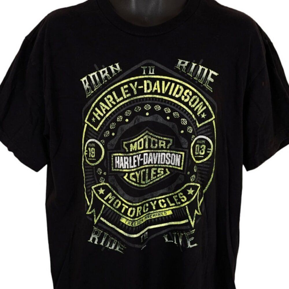 Harley Davidson T Shirt Mens Size XL Black New Richmond Wisconsin Made In USA